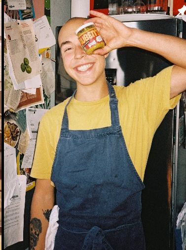 A grainy warm photo with one strong yellow.